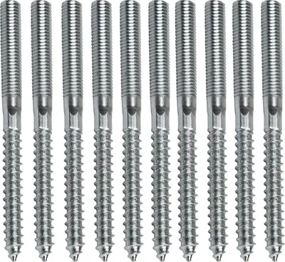 Produktbild von 10x Stockschraube M10 x 160 mm Gewinde Holzschraube verzinkt