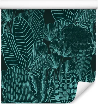 Produktbild von 10m VLIES TAPETE Rolle Wohnzimmer Pflanzen Blätter Exotisch Aquarell XXL