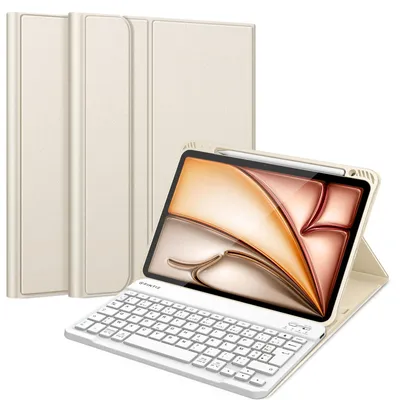 Produktbild von FINTIE AZERTY Tastatur Kompatibel mit iPad Air 11" M4/M3/M2 & 5/4