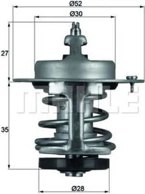 Produktbild von MAHLE Thermostat, Kühlmittel für