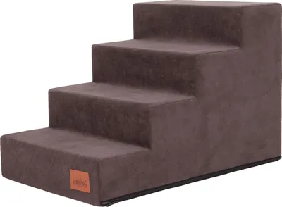 Produktbild von Hobbydog Hundetreppe, Savoy, In Zwei Größen,Antirutsch,Beständig Verschiedene Farben - 4 Stufen - 60 x 40 x 40 cm [Größe: L] - Braun