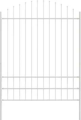 Produktbild von vidaXL Gartenzaun 5 pcs Weiß 170 x 225 cm Pulverbeschichteter Stahl