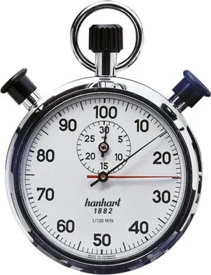 Produktbild von hanhart Präzisions-Doppel-Stoppuhr 1/100-Min. 30 min.