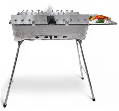 Produktbild von Mangal Astana Deluxe 11er Spießdreher 230V Motor Deckel Grillrost Ablage