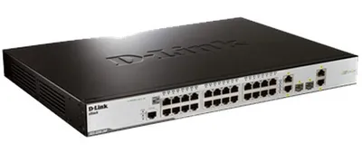Produktbild von D-Link DES-3200-28, Managed, L2, Power over Ethernet (PoE), Rack-Einbau, 1U