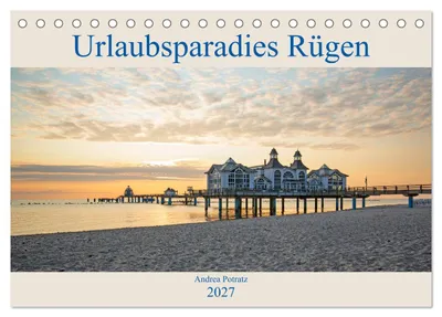 Produktbild von Urlaubsparadies Rügen (Tischkalender 2027 DIN A5 quer), CALVENDO Monatskalender