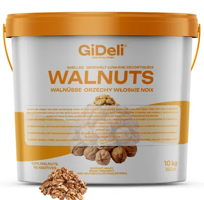 Produktbild von Walnüsse 10kg Ungesalzen Naturbelassen Ohne Schale Ganze Kerne Omega-3 GiDeli