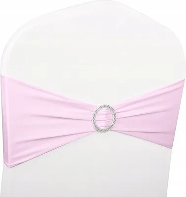 Produktbild von Bankettbänder, elastische Schleifen für Stühle, Rosa