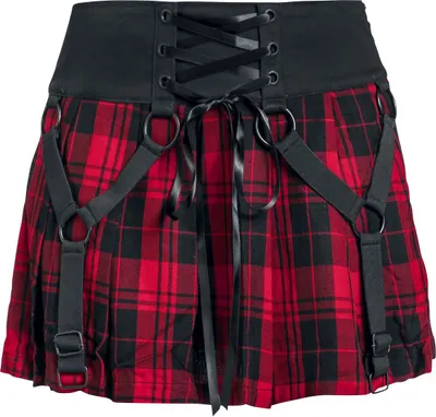 Produktbild von Heartless Kurzer Rock Damen Hesper Skirt schwarz/rot XS