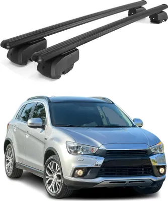 Obrázok produktu pre Priečne strešné nosiče pre Mitsubishi ASX 2010–2023, hliník, čierne, ABE