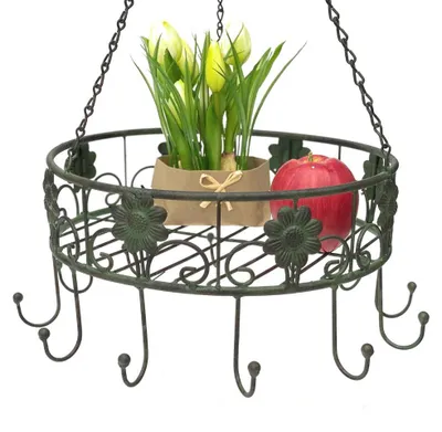 Produktbild von DanDiBo Topfhänger 96006 Pfannenhänger D-39 cm Deckenregal Hängeregal Hänger Wurstkrone