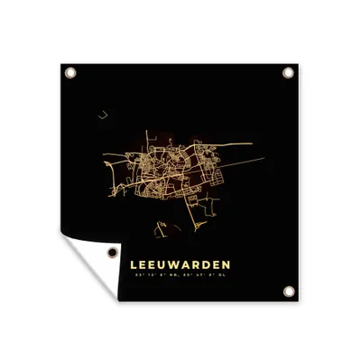 Obrázek produktu pro MuchoWow® Zahradní plakáty - Mapa města - Leeuwarden - Mapa - Nizozemsko - 200x200 cm - Zahradní dekorace