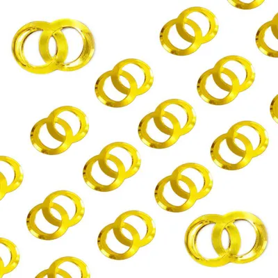 Produktbild von Oblique Unique Konfetti Doppelringe Ringe Streudeko Tischdeko Hochzeitsdeko - gold