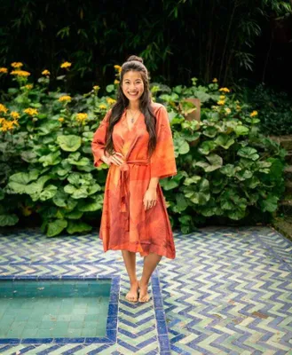 Produktbild von Kayori Kimono Shiritsu Farbe orange Größe M