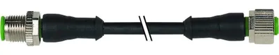 M12-Stecker auf M12-Buchse, 4-polig, Cat 6, Outdoor