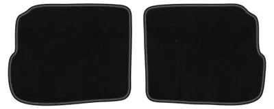 Produktbild von Velours-Fußmatten Hinten für Volkswagen Passat B3 1988-1993 (Kombi/Limousine) – 2-tlg, Schwarz, passgenau – Wielganizator LUX