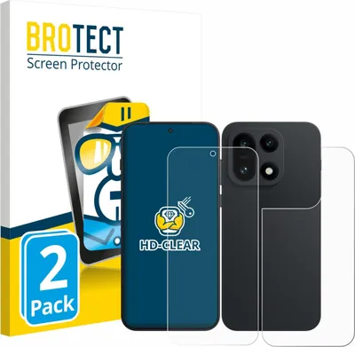 Produktbild von 2x Für OnePlus 15 (Display+Rückseite) Schutzfolie BROTECT Displayschutz Display Schutz Folie Klar Transparent