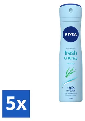 Immagine prodotto di 5 deodoranti spray Nivea Fresh Energy - 150 ml - confezione - 5 pezzi