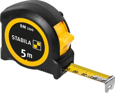 Produktbild von STABILA Taschenbandmaß 5 m metrische 1000-er Skala BM 100