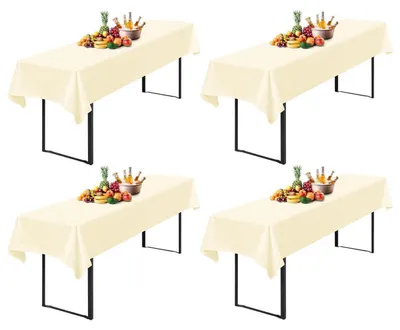 Obrázek produktu pro Sada čtyř ubrusů do pivního stanu, rozměr 100 x 250 cm, béžová barva, voděodolný polyester