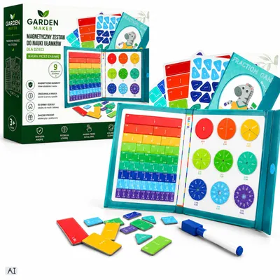 Image de Jeu Éducatif Magnétique Sur Les Fractions Pour Enfants Pour Apprendre Les Mathématiques Et Développer La Logique Dès 3 Ans