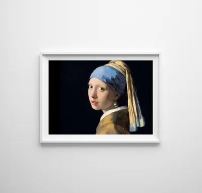 Produktbild von Poster - Canvas - Leinwand - 84,1 cm x 59,4 cm - Fotoposter - Leinwandkunst - Vermeers Mädchen mit dem Perlenohrring