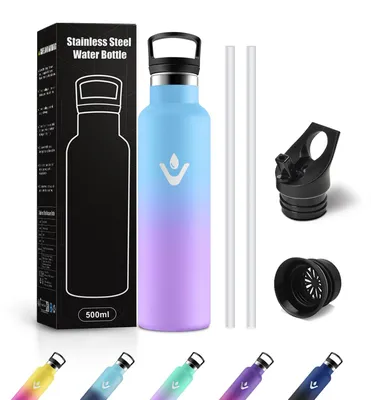 Produktbild von Thermosflasche 750ml, Auslaufsicher Isolierflasche Kohlensäure Geeignet, Wasserf