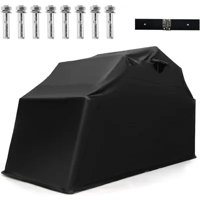 Obrázek produktu pro Plachta na motorku z oxfordské tkaniny AW10025BK, s kovovým rámem, voděodolná, černá