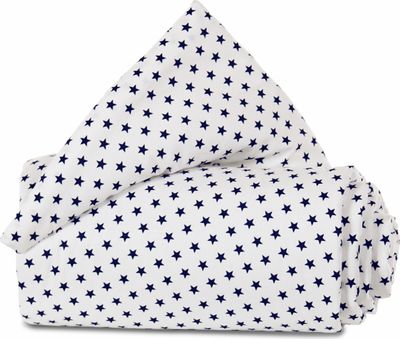 babybay Nestchen Organic Baumwolle passend für Modell Original weiß Sterne blau