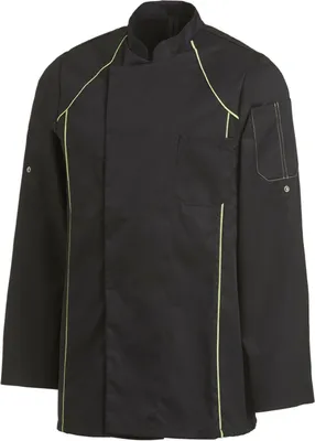 Produktbild von Leiber Kochjacke 12/2524/1087 Schwarz/Hellgrün-M