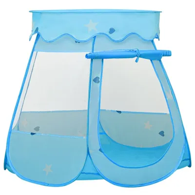 Image de vidaXL Tente de jeu pour enfants avec 250 balles Bleu 102x102x82 cm