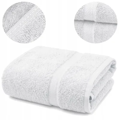 Zdjęcie produktu dla Ręcznik 70x140 Bawełna 600g EKSTRA GRUBY MIĘSISTY PREMIUM Biały