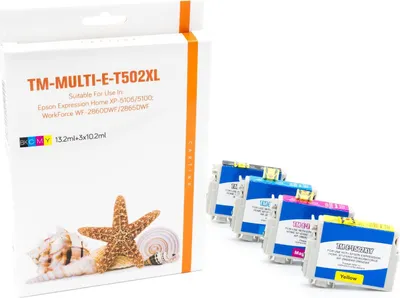 Produktbild von [ MultiPack ] Tinte/Tintenpatrone 4.2-C13T02W64010-MULTI kompatibel mit Epson C13T02W64010-MULTI [ 502XL ]