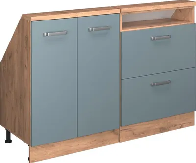 Produktbild von Dachschrägenschrank-Set Vicco Rion Blau-Grau 2er Set, Model 55969