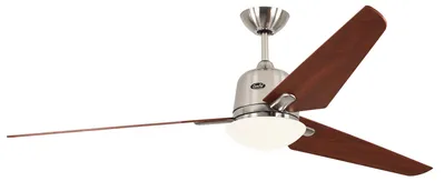 Obrázek produktu pro CasaFan Eco Aviatos 162 BN-KI, Domácí vrtulový ventilátor, Chrom, Dřevo, Strop, 40 m³, 162 cm, AC