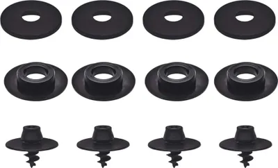 Image de Tapis de sol voiture en caoutchouc pour dywaniki uniwersalne PURE (0, 4 pièces) Noir, lot de 4 pièces, fixations