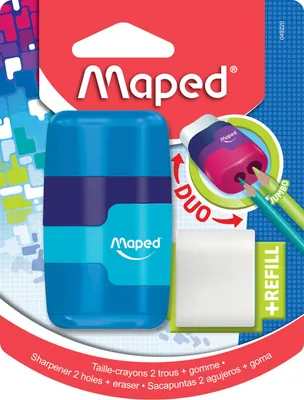 Produktbild von Maped - potloodslijper + gom Connect Soft Touch, op blister