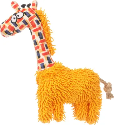Produktbild von Flamingo Hundespielzeug Saffia Giraffe mit Seil ocker