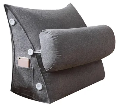 Produktbild von Omgoods – Ergonomisches Keilkissen mit verstellbarer Nackenrolle und Seitentasche