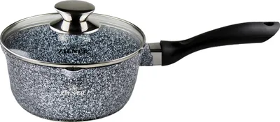 Produktbild von Zliner Marmorkasserolle 1,9L / 18cm antihaftbeschichtet, Induktionskochtopf, Aluminiumguss, für alle Herdarten, grau ZL-7054