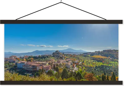 Produktbild von MuchoWow® Textilposter Toskana - Italien - Sonne 60x30 cm mit schwarzem Rahmen - Textilien
