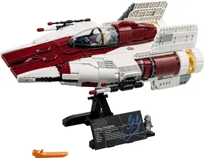 Produktbild von LEGO 75275 Star Wars A-wing Starfighter Set für Erwachsene, Fanartikel, Sammlerstück, Raumschiff mit Minifigur und Infotafel