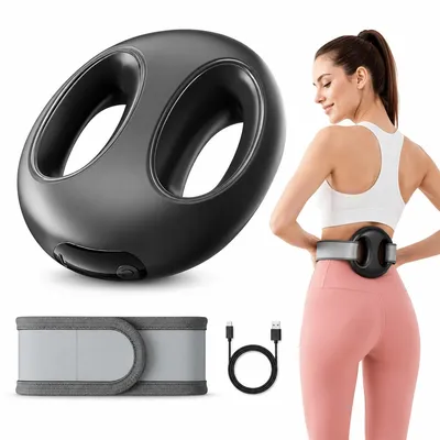 Produktbild von Faszien-Massagering mit verstellbarem Gurt, 6 Geschwindigkeiten, 3 Modi, leiser Motor, wiederaufladbar für Ganzkörpermassage