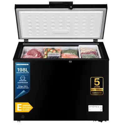 Productafbeelding van Heinner HCF-205NHBKE++ Vrieskist 198 L, Inverter, Elektronische Bediening, Snelvriesfunctie, Zwart