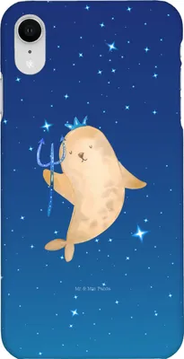 Produktbild von Mr. & Mrs. Panda Iphone XR Handyhülle Sternzeichen Wassermann - Sternenhimmel Blau - Geschenk, Premium Kunststoff, Nix, Geburtstag Januar, Februar, Meermann, Handy Case