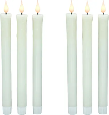 Obrázok produktu pre INF Sada 6 LED elektronických sviečok s realistickým efektom stekajúceho vosku biely