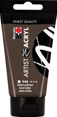 Produktbild von Marabu Acrylfarbe Artist Acryl umbra gebrannt 948 75 ml