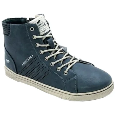 Produktbild von Mustang Damen High Top Sneaker Schnürbooty 1349-509 , Größe:40 EU, Farbe:Blau