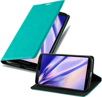 Produktbild von Cadorabo Hülle für Motorola Google NEXUS 6 Schutz Hülle in Türkis Handyhülle Etui Case Cover Magnetverschluss
