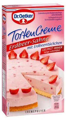 Immagine prodotto di Dr. Oetker, crema per torte, gusto fragola e panna, in polvere